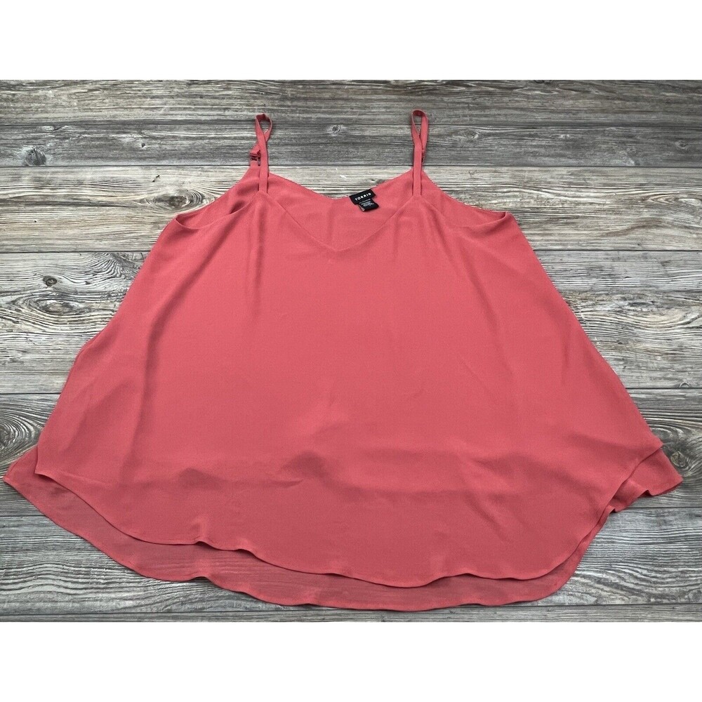 Torrid Blouse Women's Plus 1XL Orange‎ Layered Lightweight Flowy Summer  Flirty